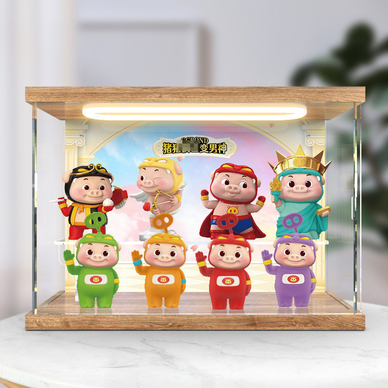เหมาะสำหรับกล่องเก็บของอะคริลิกแบบมีไฟสำหรับ Toptoy GGBond Pigman Series รุ่นที่ 2