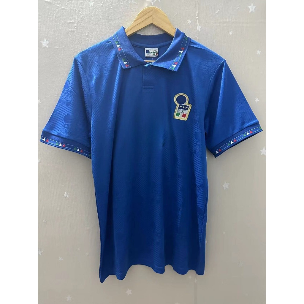 1994 เสื้อฟุตบอลย้อนยุคอิตาลี - เสื้อแบบกําหนดเอง Home & Away Premium - โรเบอร์โต Baggio & Paolo Mal