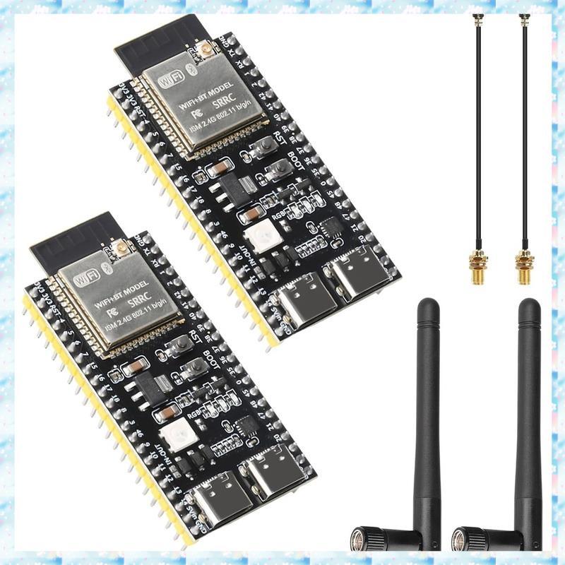[R QMU] ESP 32- DevKitC-1 N16R8 บอร์ดพัฒนาพร้อมเสาอากาศ 2.4G, สําหรับ ESP 32- N16R8 โมดูลพร้อม WiFi 