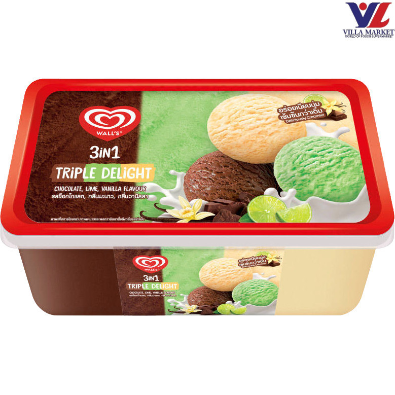[สินค้าส่งด่วน] [8157] Wall'S 3In1 Triple Delight 430 G วอลล์ 3 อิน 1 ทริปเปิล ดีไลท์