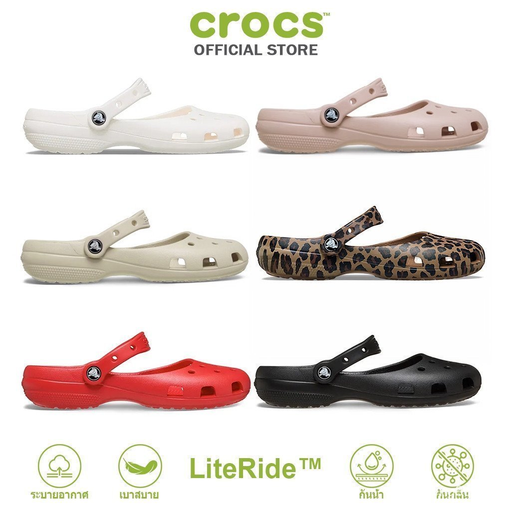 CROCS จระเข้ จระเข้ รองเท้าแตะแฟชั่นผู้หญิง รองเท้าบัลเล่ต์ คลาสสิก รุ่น คลาสสิค ของสะสม สําหรับผู้หญิง -211994