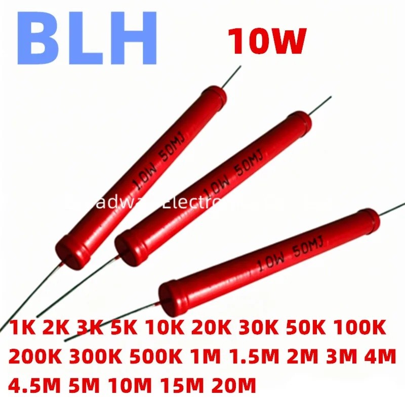 RI80 10W ความต้านทาน dahongpao ที่ไม่ใช่อุปนัย 1K 2K 3K 5K 10K 20K 30K 50K 100K 200K 300K 500K 1M 1.