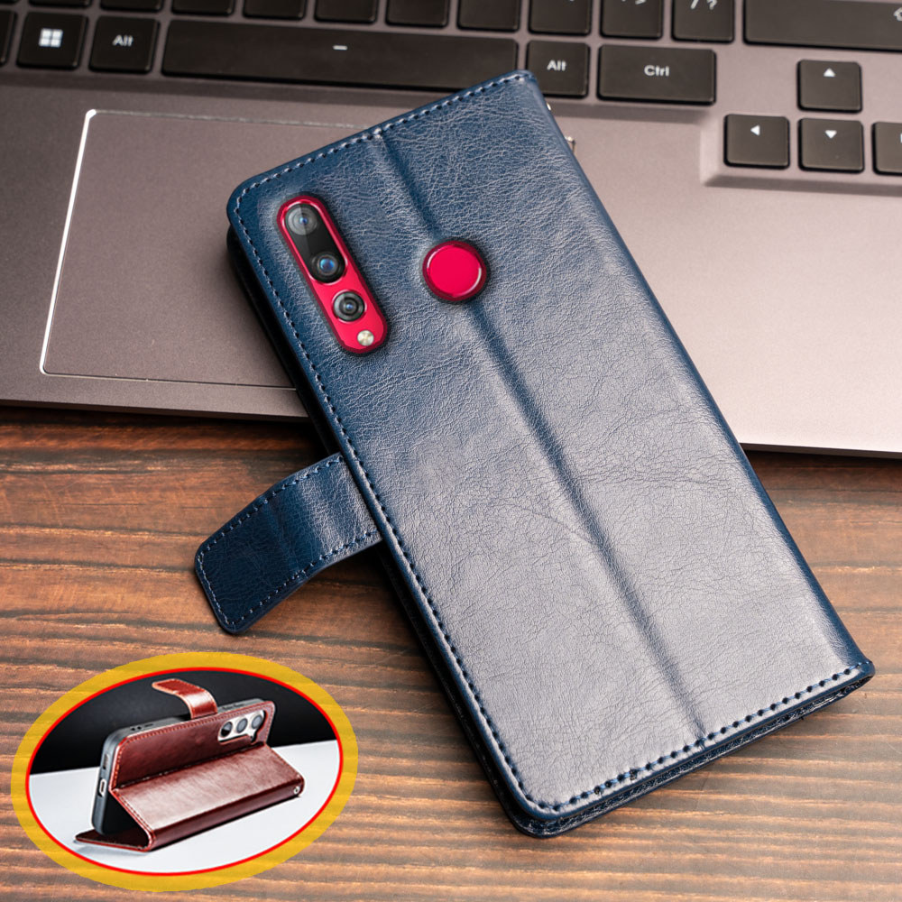 สําหรับ Huawei Nova 4 VCE-L22 Vintage Classic กระเป๋าสตางค์หนัง Flip Notebook Cover ปิดแม่เหล็ก Kick