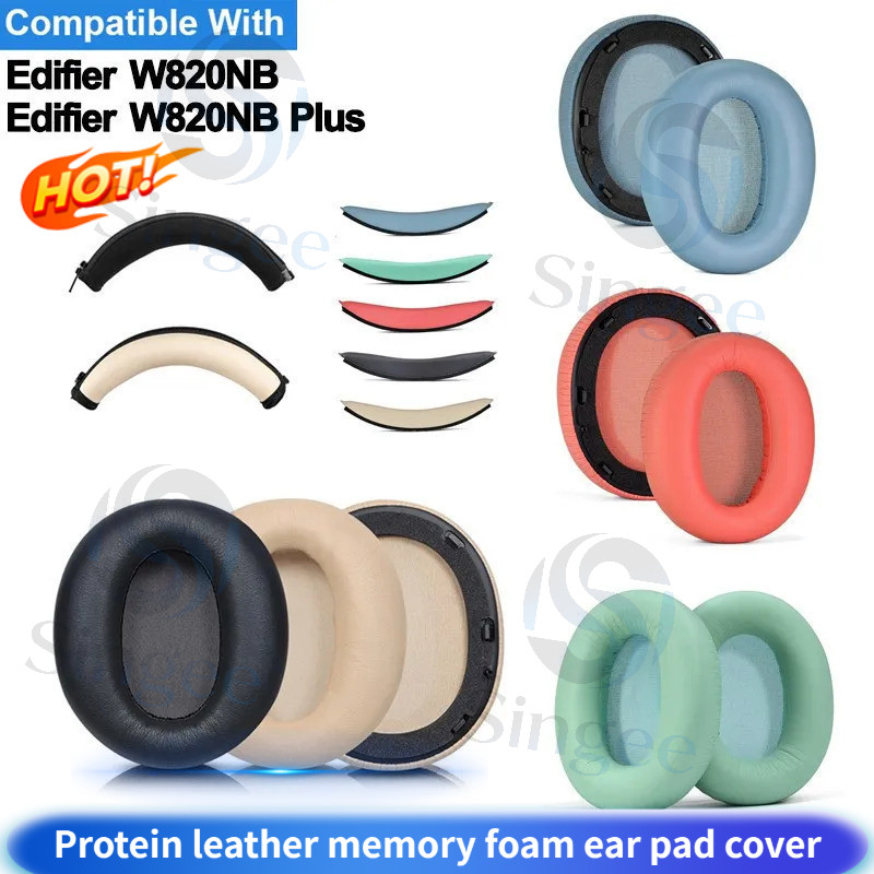 เหมาะสําหรับ Edifier W820NB/W820NB Plus Ear Pads 1 คู่, หูฟังหูฟัง, แผ่นรองหูฟังโค้ง, โฟม, หูฟัง Clip-On