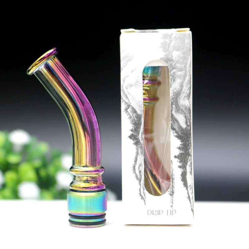 510 Dirp tip Rainbow Glass สแตนเลสดัด Extended Dripper 810 หยด#510 Dirp tip Rainbow Glass สแตนเลสดัด