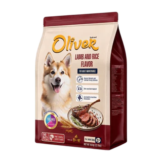 Oliver Dog อาหารเม็ดสุนัข โอลิเวอร์ด็อก กินง่าย สูตรคุมความเค็ม เม็ดหมา ถุงแบ่งด้านใน ขนาด 10 kg