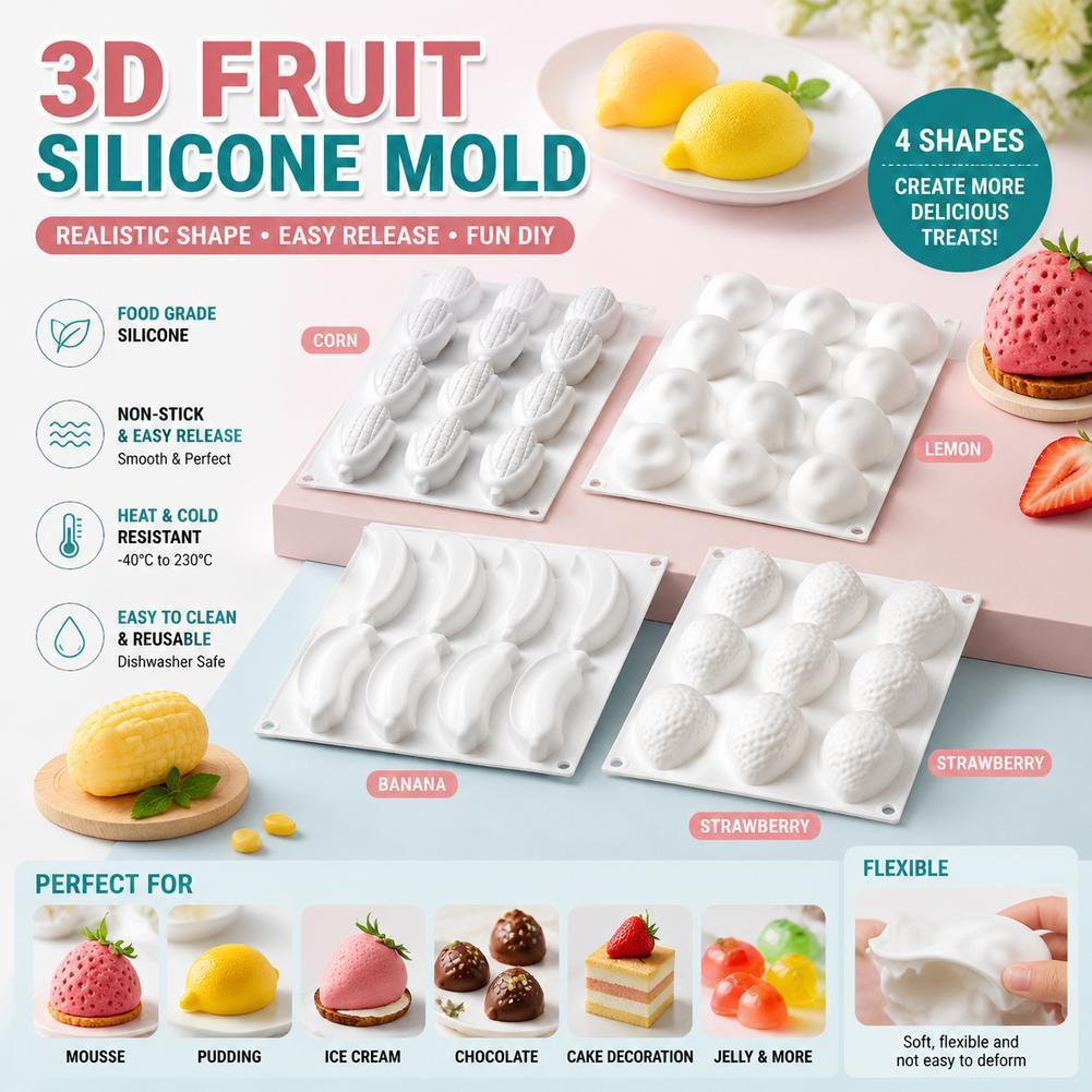 แม่พิมพ์ซิลิโคนสําหรับ Diy Baking Cake Jelly Pudding และไอศกรีม 12 Cavity Non Stick แม่พิมพ์ยืดหยุ่น
