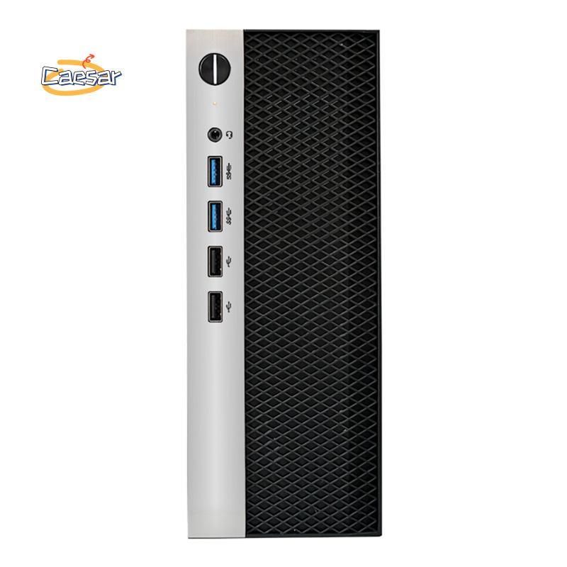 caesarA8Mini ITX เคสคอมพิวเตอร์ HTPC แชสซี 4XUSB รองรับ 1U PSU เข้ากันได้กับเมนบอร์ด MINI-ITX