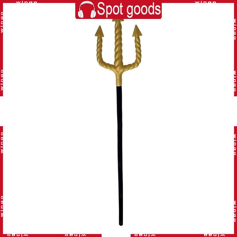 WIN 53 15 นิ้วแปลก Devil Pitch Forks พลาสติก Gold Devil Pitch Forks Devil เครื่องแต่งกายอุปกรณ์เสริม
