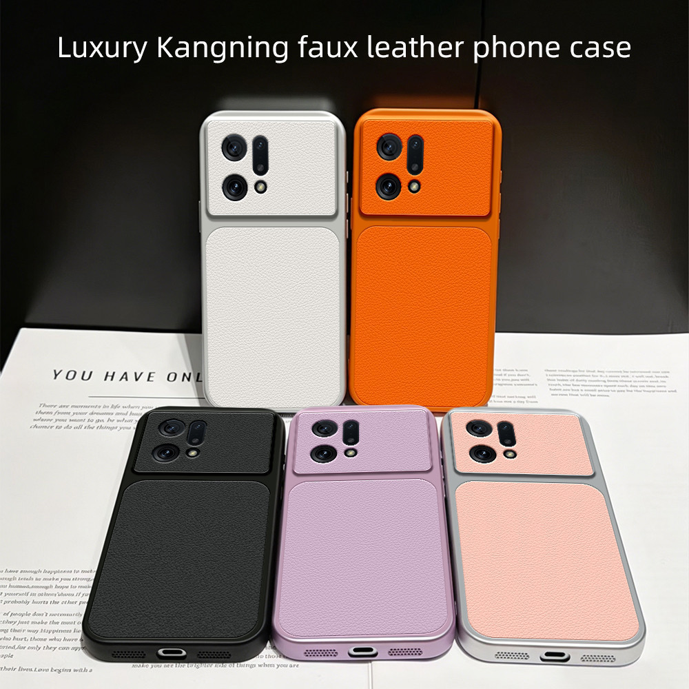 เคส ใช้ได้กับ Oppo Find X5 Pro PFEM10 CPH2305 PFFM20 ครอบคลุมเต็มหน้าจอป้องกันการตกนิ่มหนังเนื้อเคสโ