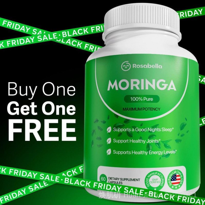 2xRosabellaMoringaCapsules(800มก.)สําหรับImmuneSupport,GutHealth&Vitamins Y1P8 PF2P