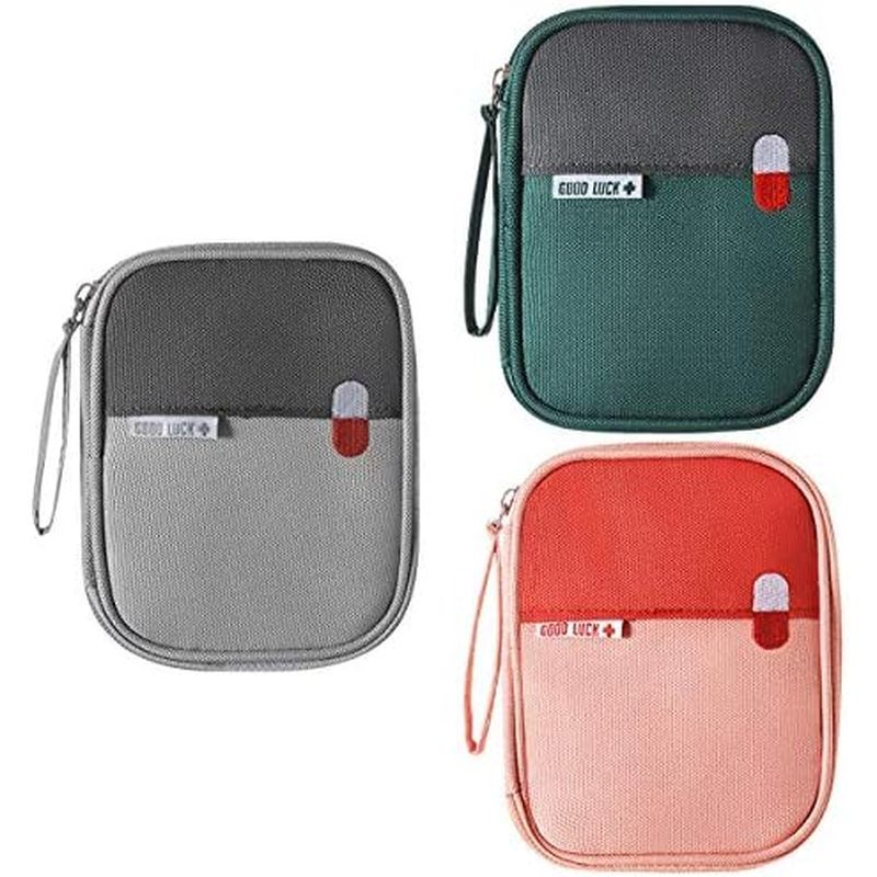 First Aid Kit Bag Empty Travel Medicine Pouch Big Zippered Oxford Medical Survival Kit Carrier Handy