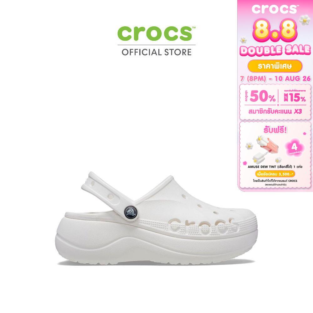 CROCS รองเท้าลำลองผู้หญิง BAYA PLATFORM CLOG รุ่น 208186100 - WHITE