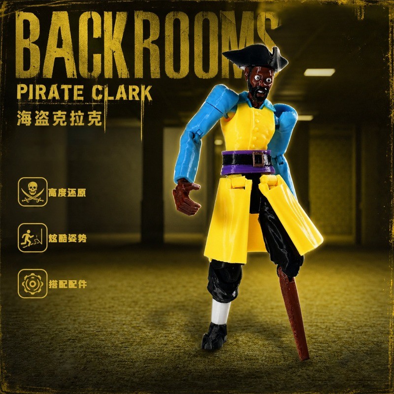 Escape the Backrooms 3D พิมพ์ตัวเลขการกระทํา Dummy13 Pirate Clark ตัวเลข Multi-Jointed Shapeshift อะนิเมะ Mannequin ของเล่นสะสมเครื่องประดับของขวัญ