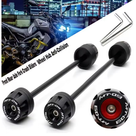 ด้านหลังเพลาหน้าส้อม Crash Slider รถจักรยานยนต์ล้อสําหรับ YAMAHA MT-09 FZ-09 2014-2020 MT09 FZ09 MT0