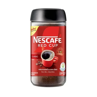 NESCAFÉ Red Cup Coffee Glass Jar เนสกาแฟ เรดคัพ กาแฟสำเร็จรูปผสมกาแฟคั่วบดละเอียด แบบขวดแก้ว ขนาด 200 กรัม NESCAFE