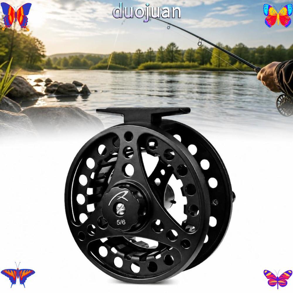DUOJUAN Fly Fishing Reel, 5/6 WT 85 มม.เส้นผ่านศูนย์กลาง Fly Reel, ทนทาน 2 + 1BB แบริ่งอลูมิเนียมตกป