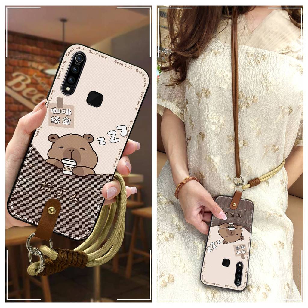 ฝาหลัง Soft Case เคสโทรศัพท์สําหรับ VIVO Z5X/V1911A/V1919A/Z1 Pro Dirt-proof การ์ตูนป้องกันแนวทแยงป้