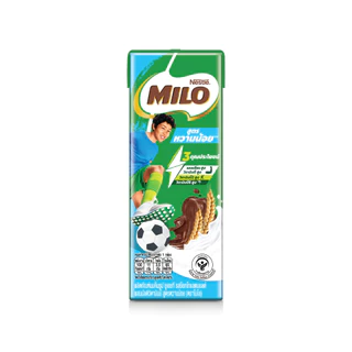 MILO UHT Less Sugar ไมโล ยูเอชที หวานน้อย นมช็อคโกแลตมอลต์ 165 มล. (1 ลัง)