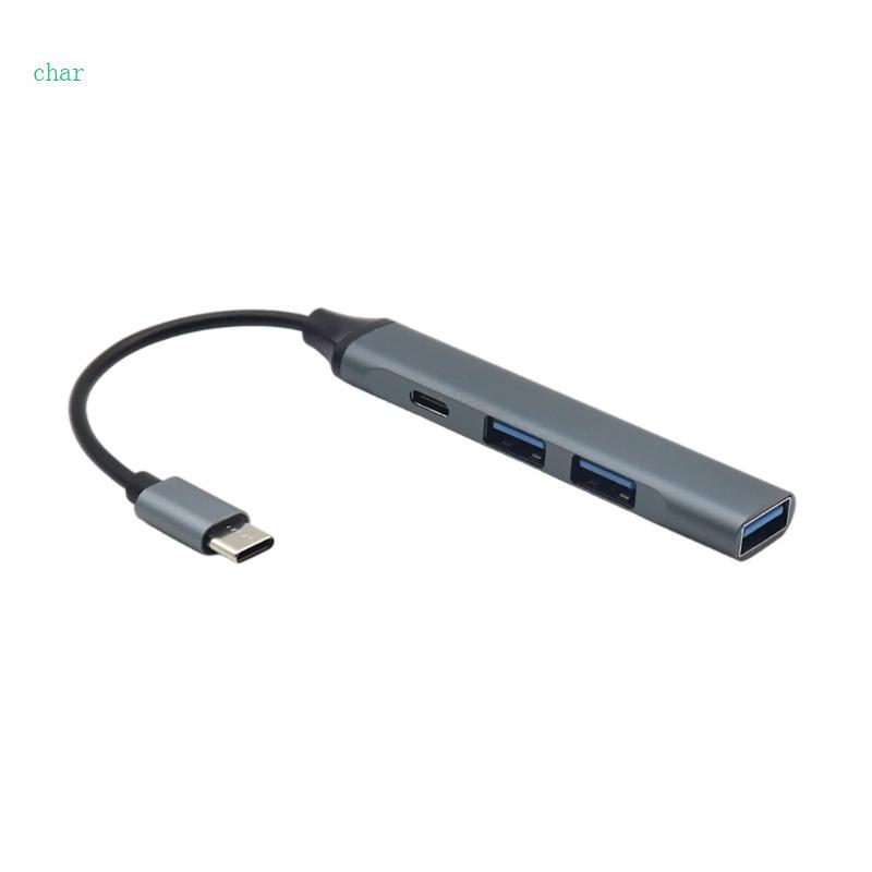 Char 4 Way Type C Splitter สําหรับแล็ปท็อปเมาส์คีย์บอร์ดแฟลชไดรฟ์และการใช้งานโต๊ะ