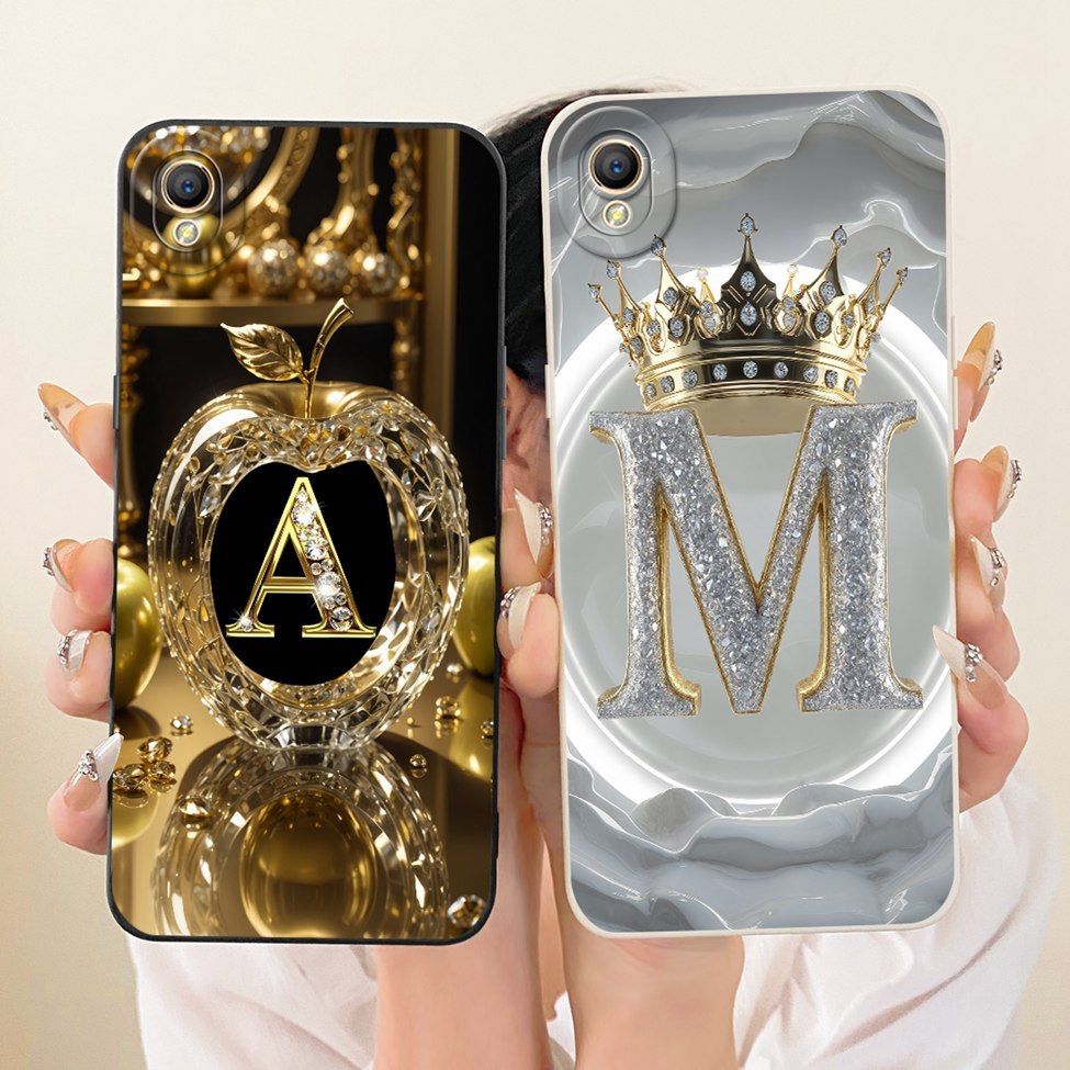 สําหรับOppo A37 A37f A37fw A37mสําหรับOppo A37 Casing Aesthetic Luxuryตัวอักษรแฟชั่นมงกุฎทาสี
