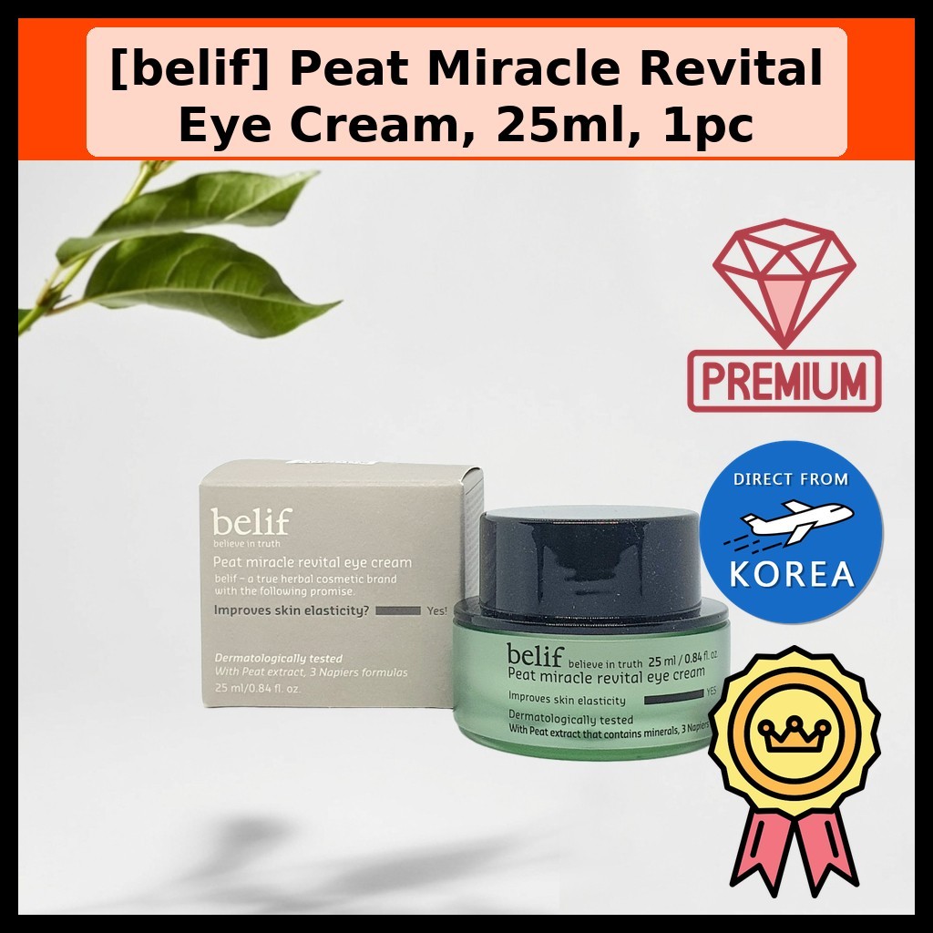 [belif] Peat Miracle Revital Eye Cream, 25ml, 1pc / Korean Eye Cream / Revitalizing Formula by Korea