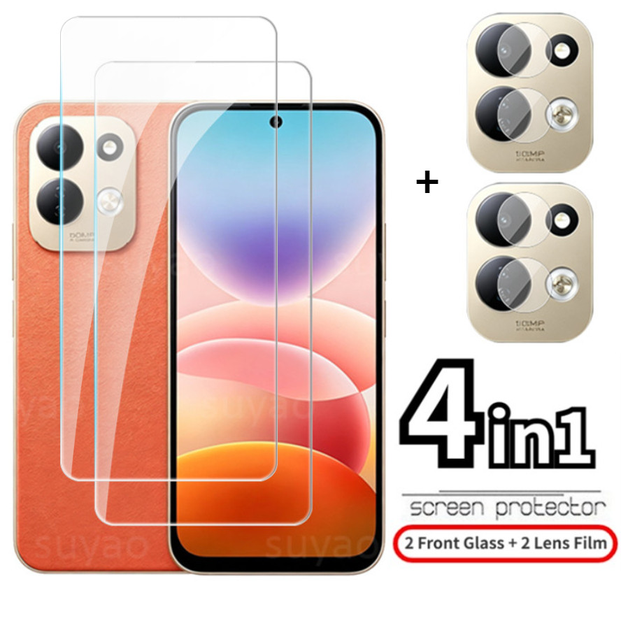 สําหรับ Redmi 17 5G 4G 2026 กระจกนิรภัยป้องกันหน้าจอ 4in1 โปร่งใส HD Clear Coverage กล้องเลนส์ป้องกันฟิล์ม Xiaomi Redmi17