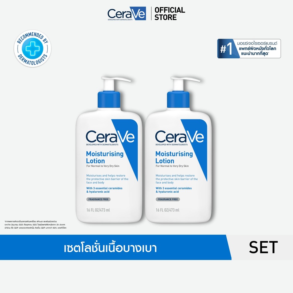 [เซตสุดคุ้ม] เซราวี CERAVE Moisturising Lotion โลชั่นบำรุงผิ