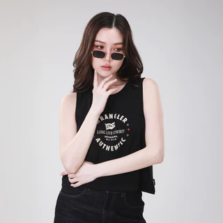 WRANGLER เสื้อยืดแขนกุดผู้หญิง คอลเลคชั่น Wrangler Legends รุ่น WR S226WTSLN14 สีดำ