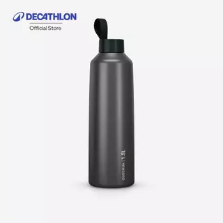 Decathlon 1.5 L Stainless Steel Flask ขวดน้ำสเตนเลสสตีลฝาเกลียวขนาด 1.5 ลิตร รุ่น Flask 100 - Grey
