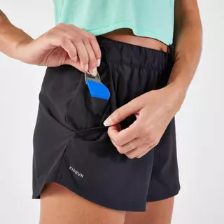 Decathlon Women'S Running & Trail Breathable Shorts กางเกงวิ่งขาสั้นสำหรับผู้หญิง รุ่น Kiprun Run 500 Dry - Black