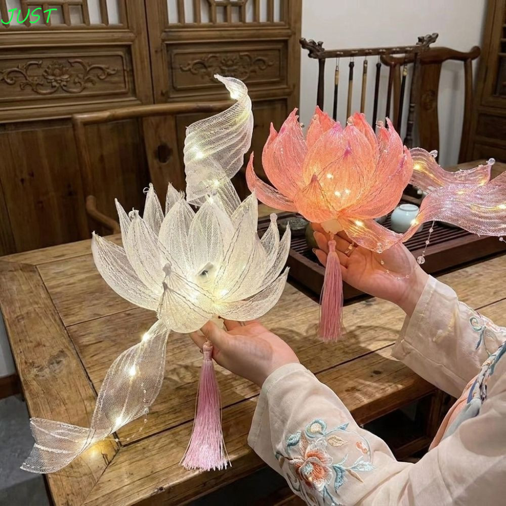 JUST Mobile Lotus Lantern, Handmade DIY Craft Kit เรืองแสงลอย Lotus Light, Easy-to-Make Light น้ําหน