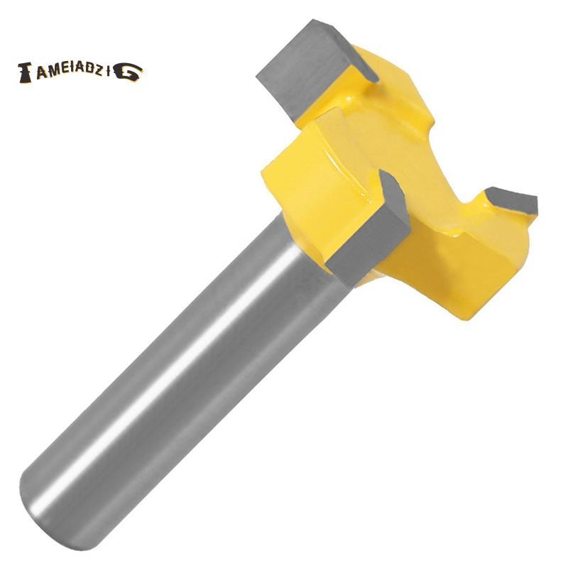 [คุณภาพ T]8 มม.Shank 3 ฟัน T-Slot Router Bit Milling Straight Slotting Milling Cutter Cutting Handle
