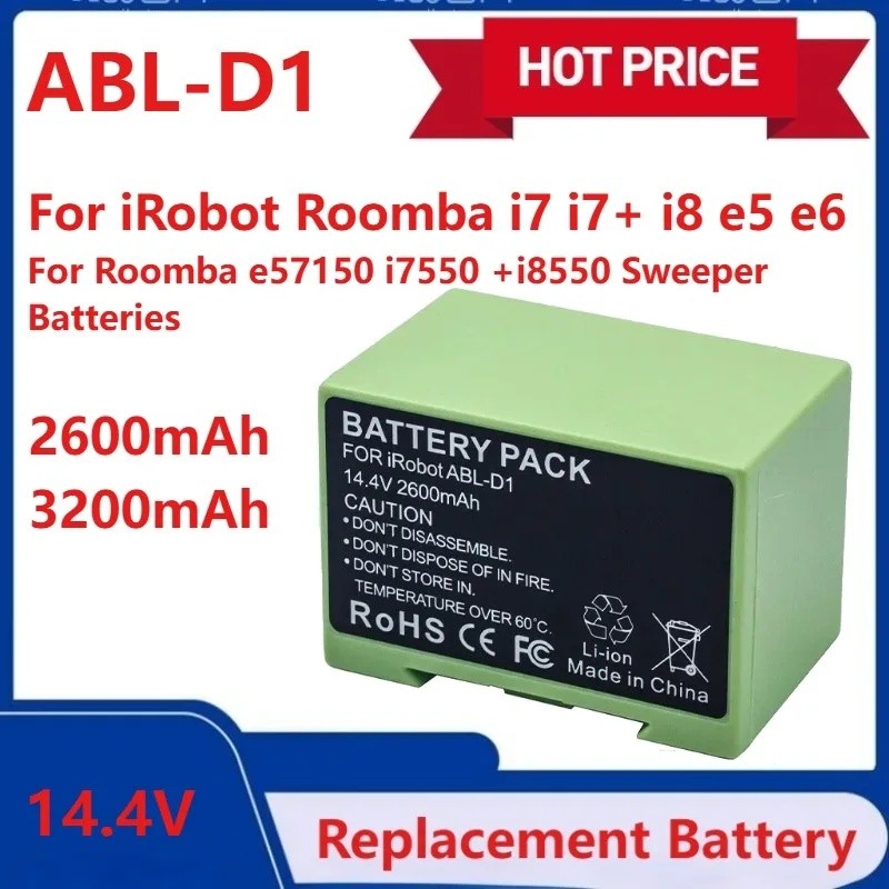 ใหม่ ABL-D1 ABL-D2 เปลี่ยนแบตเตอรี่สําหรับ iRobot Roomba i7 i7+ i8 e5 e6 Roomba e57150 i7550 + i8550