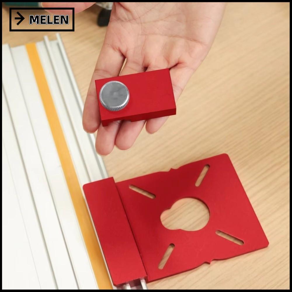 MELEN ชุดขั้วต่อรางไกด์, ขายึดเสริมพร้อม Limiter Straight Line Milling Groove Track Saw Guide Rail, 