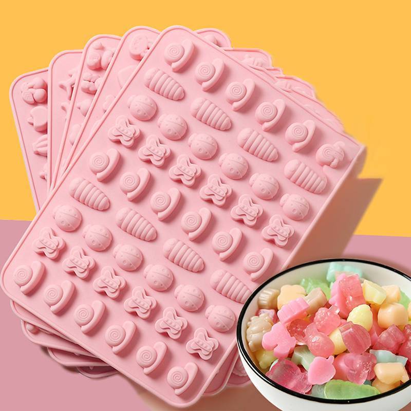Newsandthen1 ผสมผลไม้สัตว์ซิลิโคนช็อกโกแลตแม่พิมพ์กระต่ายปลา Fudge Candy Jelly Mould เรขาคณิตหัวใจเค้กตกแต่งเบเกอรี่ถาดน้ําแข็งของขวัญ Nice