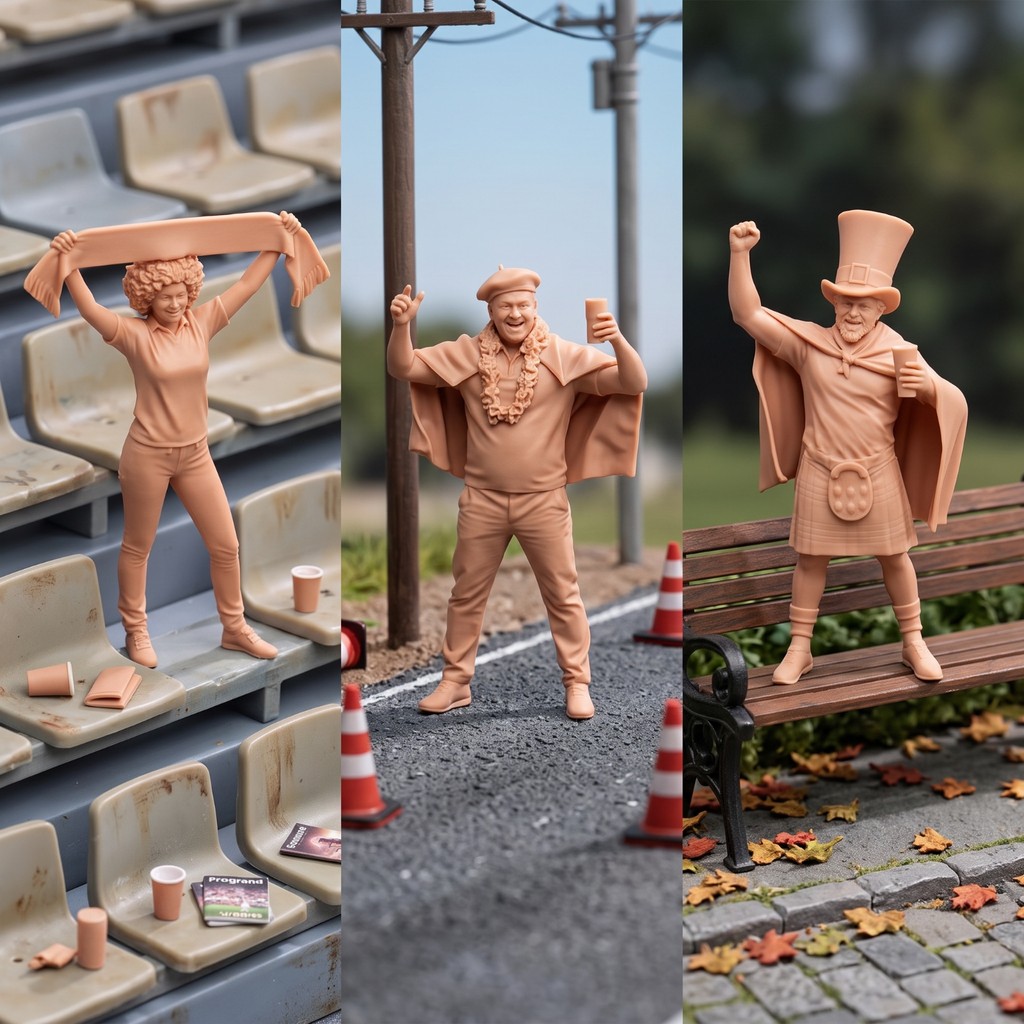 6 ชิ้น Unpainted Miniature คนรายละเอียด 1:64 Scale Figures Mini People Figures ขนาดเล็ก Tiny สําหรับ