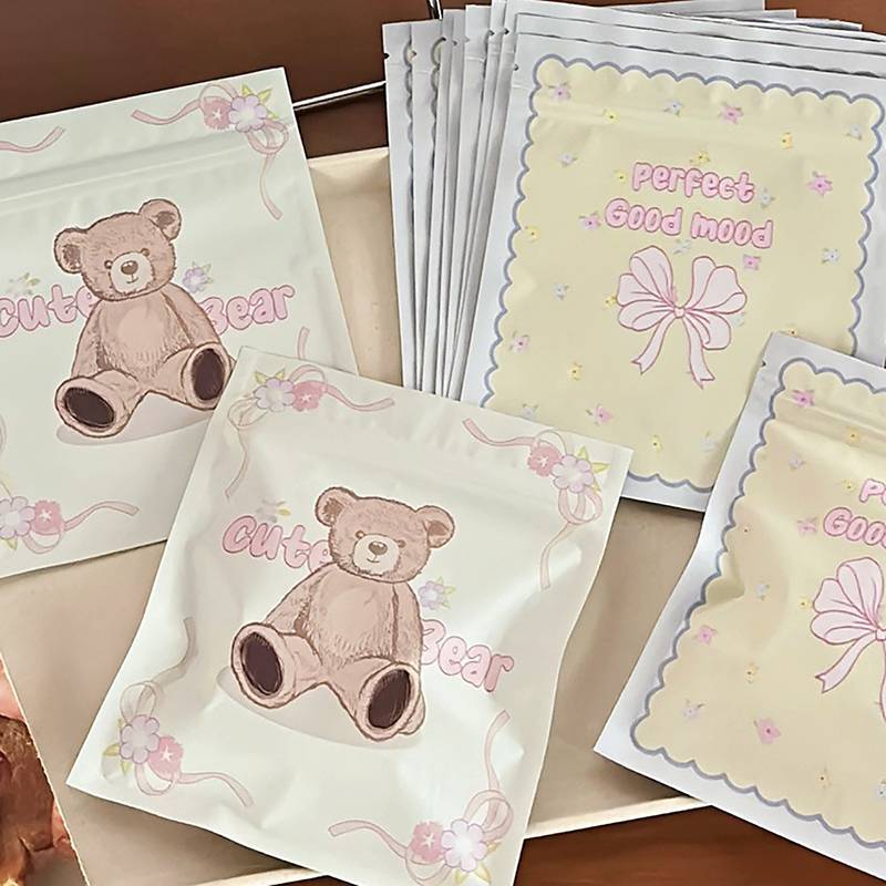 SHINE 10pcs การ์ตูน Candy Cookies Self Sealing กระเป๋า Creative Sna ตุ๊กตาของเล่นกล่องตาบอดกระเป๋า L