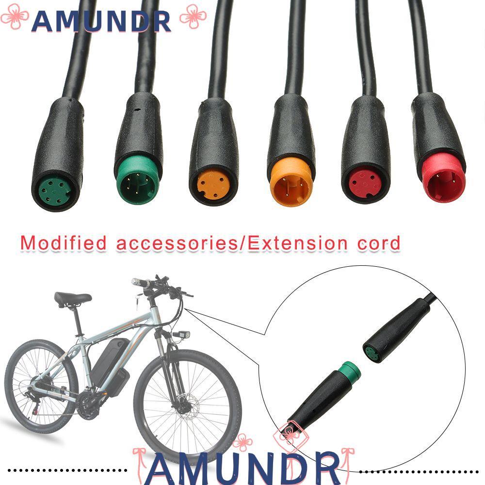 AMUNDR 2/3/4/5/6Pin สายสีดํา EBike อุปกรณ์เสริมสําหรับ EBike Bafang Display Pin