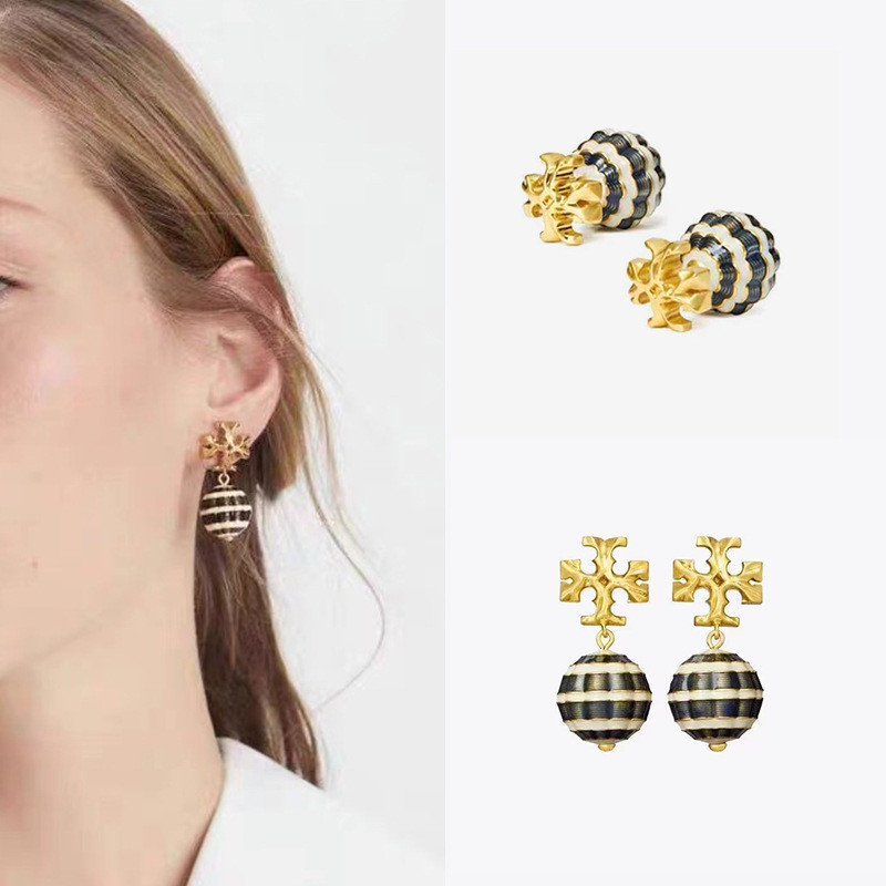 [สินค้าใหม่คลังสินค้าพร้อม] Zhang Ziyi สไตล์เดียวกัน 18K Gold Plated Hot Air Balloon ต่างหูเคลือบสีส