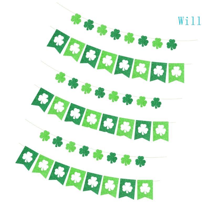 Will Recycled Paper Shamrock Party Flag สําหรับงานโรงเรียนฉลองชุมชน