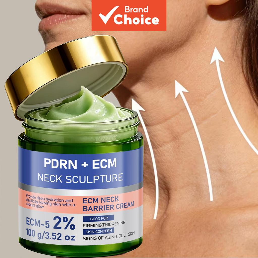 PDRN + ECM ครีมประติมากรรมคอ 100g, 2% Firming Anti-Aging Neck Barrier สําหรับสกินแคร์ที่มีรอยย่นหมอง