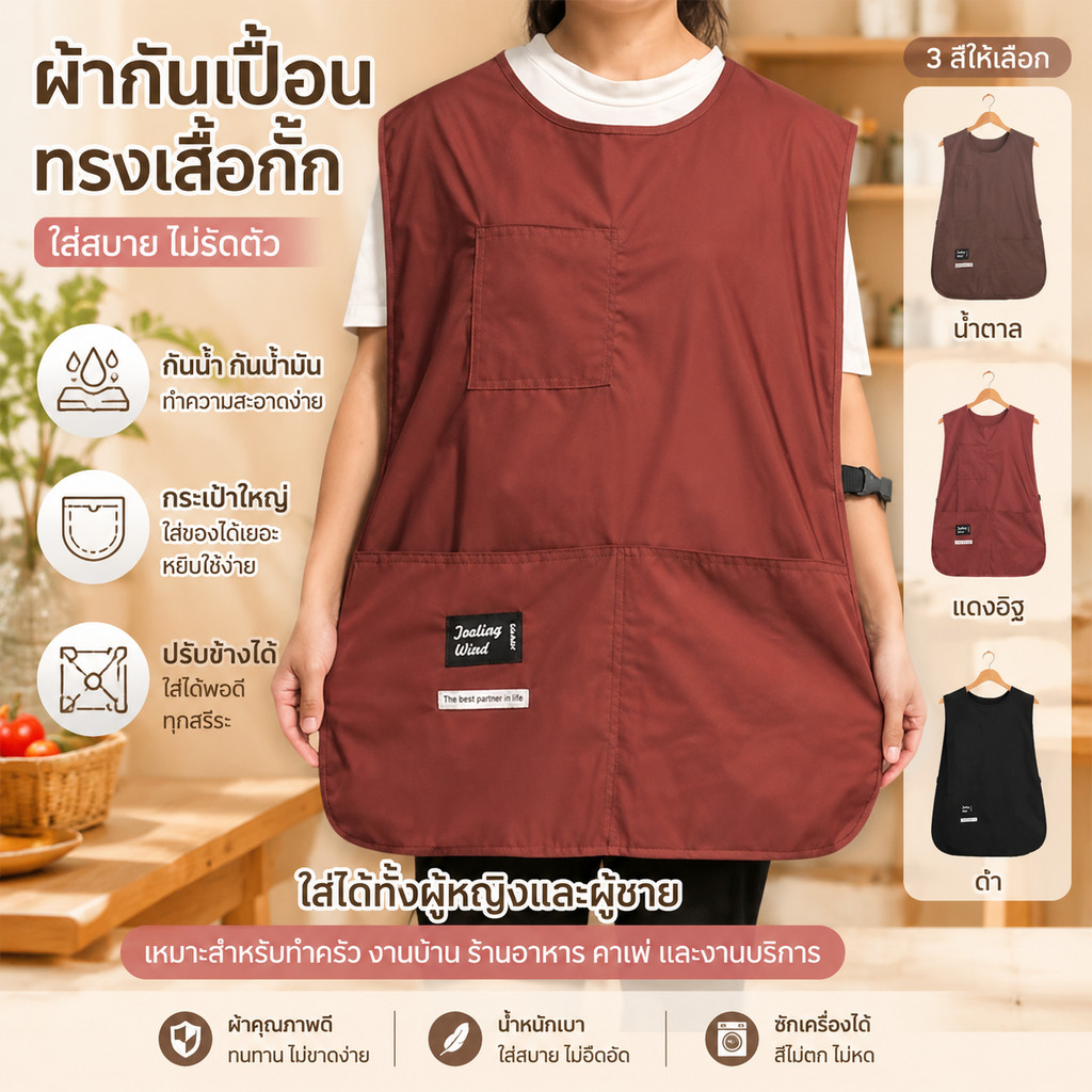 1/2/3PCS ผ้ากันเปื้อนสำหรับบ้าน ยืดหยุ่น ปรับได้ น้ำหนักเบา เหมาะสำหรับครอบครัว ผู้ใหญ่ ในครัว เตรียมอาหาร