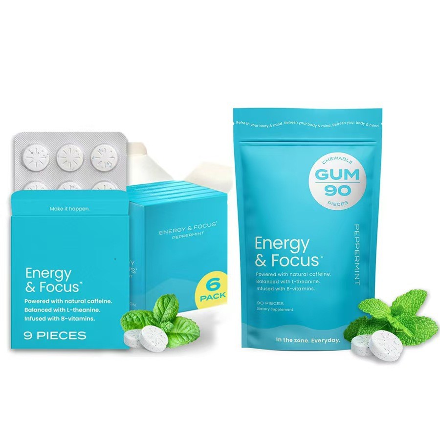 พร้อมสต็อกจัดส่งที่รวดเร็วผลิตภัณฑ์ใหม่ NeuroGum Energy Caffeine Mints-Energy Caffeine Mint Tablets8