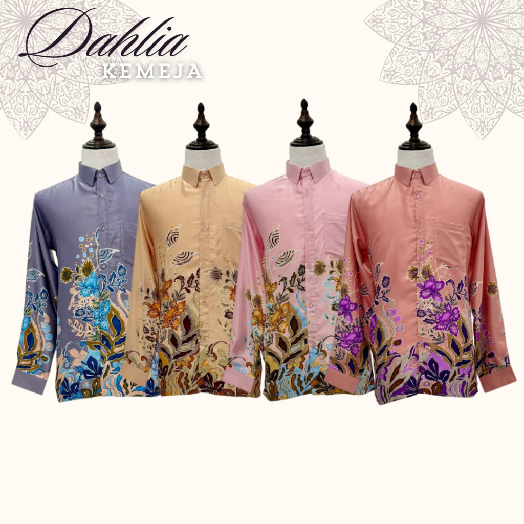 NEW COLLECTION / เสื้อ BATIK / BATIK PATTERN DAHLIA PATTERN Mens BATIK