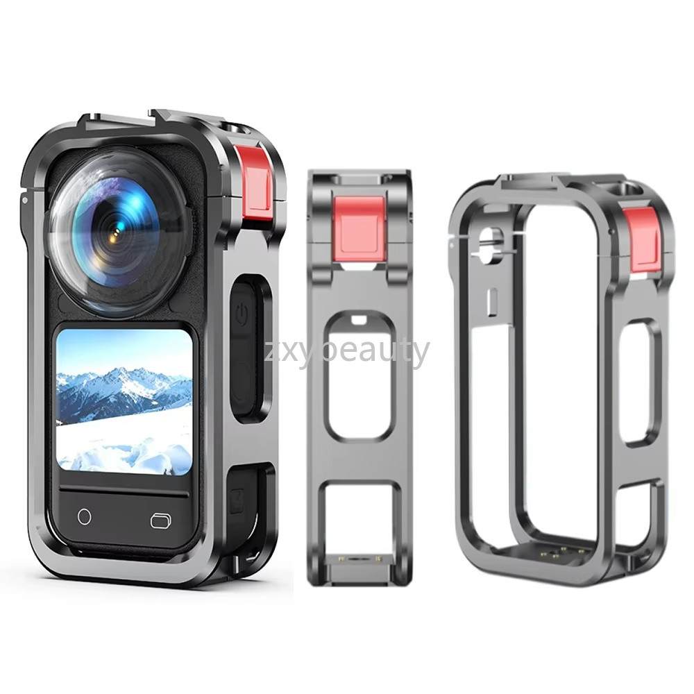 อลูมิเนียมอัลลอยด์ป้องกันกรณีสําหรับ Insta360 X6 กรณีกล้องขยายกรอบอะแดปเตอร์ Mount โลหะน้ําหนักเบาสํ