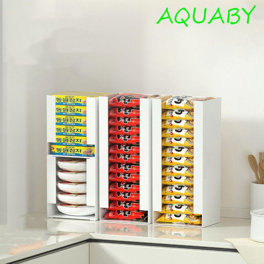 AQUABY Korea Ramen Storage Box, Plastic Large Capacity Instant Noodle Storage Box Bras