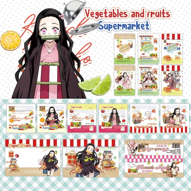 1-13pcs ManhwaมังงะDemon Slayer Kamado Nezuko Kanroji Mitsuri Kochou Shinobu Tokitou Muichirou Lomoก