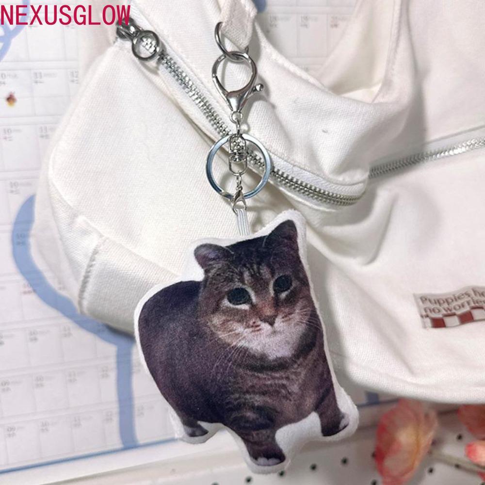 NEXUSGLOW Oiiai จี้แมว, แฟชั่นตุ๊กตา Vocal Cat Meme พวงกุญแจ, น่ารักไฟฟ้าตลก Creative Huh Cat พวงกุญ