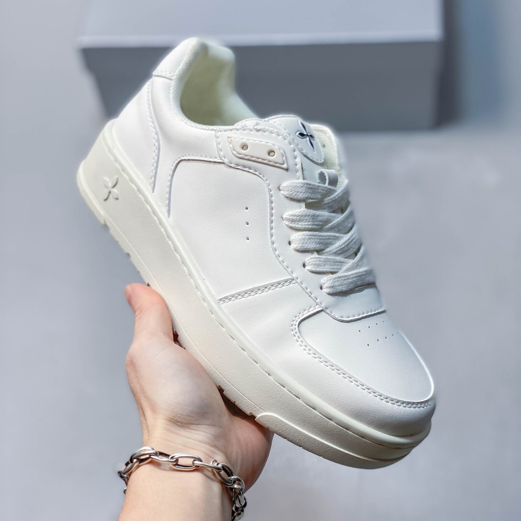 SMFK รูปปั้นรองเท้าผ้าใบหนัง Low-Top Casual รองเท้าผ้าใบผู้หญิงทนทาน